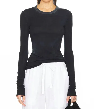 Cotton Citizen Marbella Long Sleeve Shirt In Vintage Black