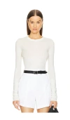 Cotton Citizen Marbella Long Sleeve Top In Bone