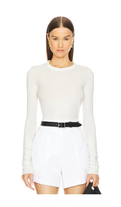 Cotton Citizen Marbella Long Sleeve Top In Bone