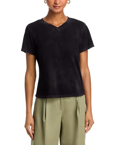 Cotton Citizen Marseille V Neck Tee In Black