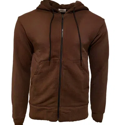Cotton Citizen Men's Bronx Zip Hoodie In Coffee Mix In Brown
