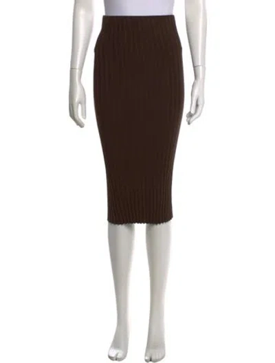 Pre-owned Cotton Citizen Midi Length Skirt In Brown