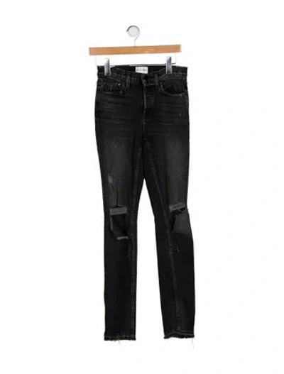 Pre-owned Cotton Citizen Mid-rise Skinny Leg Jeans In Black
