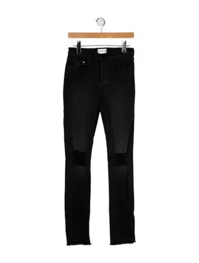 Pre-owned Cotton Citizen Mid-rise Skinny Leg Jeans In Black