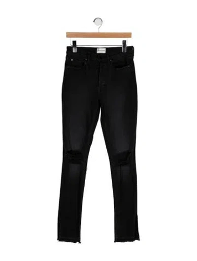 Pre-owned Cotton Citizen Mid-rise Skinny Leg Jeans In Black