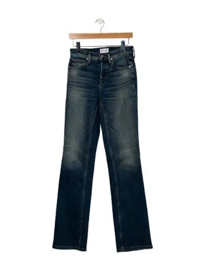 Pre-owned Cotton Citizen Mid-rise Straight Leg Jeans In Blue