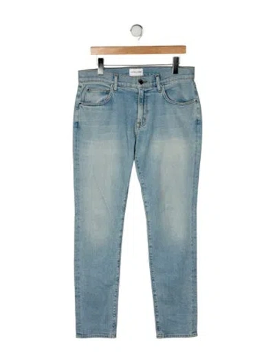 Pre-owned Cotton Citizen Mid-rise Straight Leg Jeans In Blue
