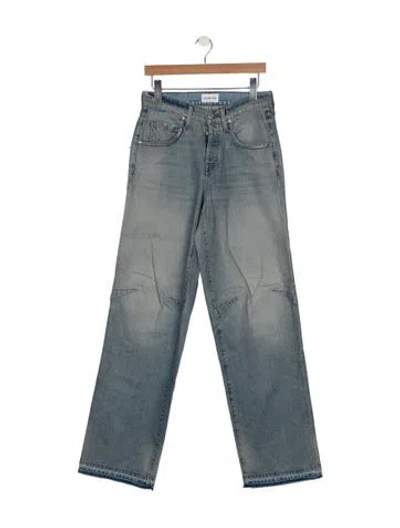 Pre-owned Cotton Citizen Mid-rise Straight Leg Jeans W/ Tags In Blue