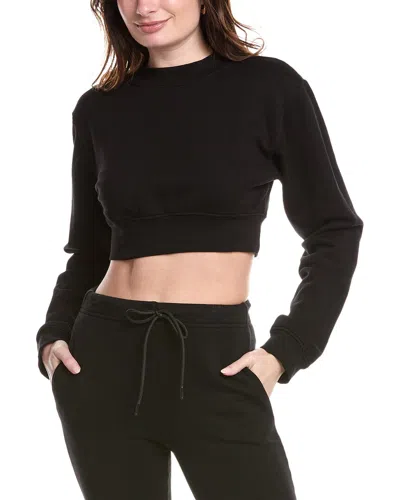 Cotton Citizen Milan Cropped Sweatshirt In Black