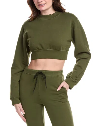 Cotton Citizen Milan Cropped Sweatshirt In Green