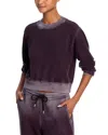 Cotton Citizen Milan Cropped Tie-dye Sweatshirt In Vintage Eggplant