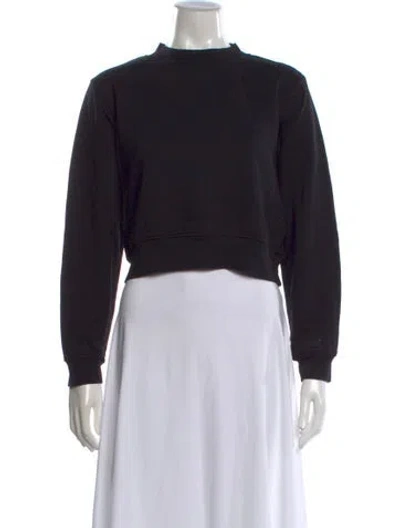 Pre-owned Cotton Citizen Mock Neck Long Sleeve Sweatshirt In Black
