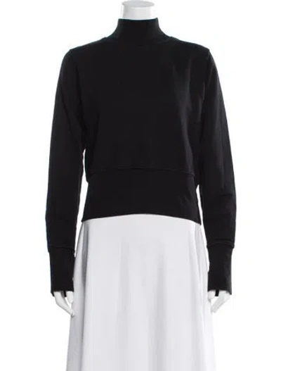 Pre-owned Cotton Citizen Mock Neck Long Sleeve Sweatshirt In Black