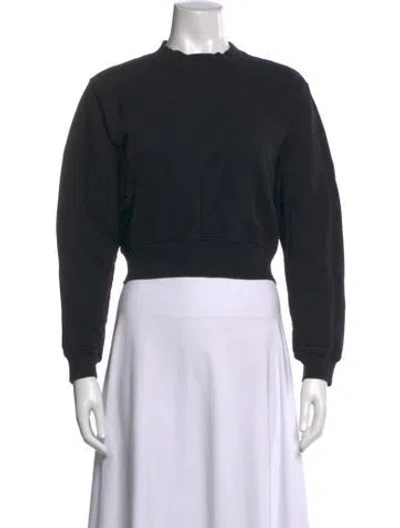 Pre-owned Cotton Citizen Mock Neck Long Sleeve Sweatshirt In Black