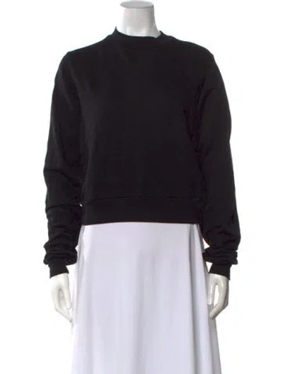 Pre-owned Cotton Citizen Mock Neck Long Sleeve Sweatshirt In Black