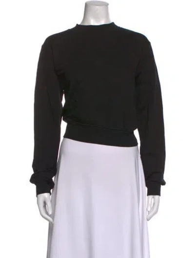 Pre-owned Cotton Citizen Mock Neck Long Sleeve Sweatshirt In Black