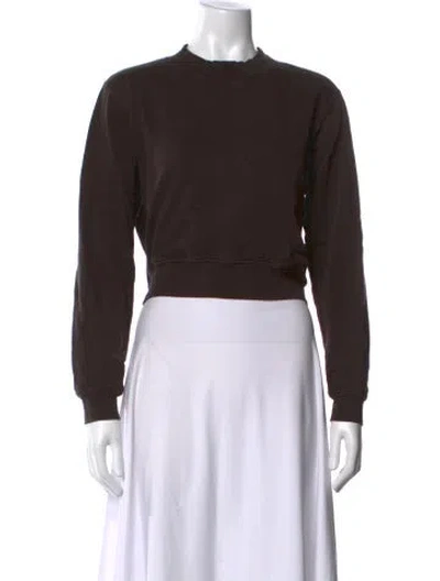 Pre-owned Cotton Citizen Mock Neck Long Sleeve Sweatshirt In Brown