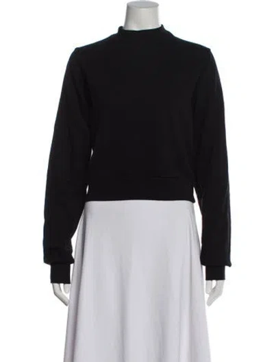 Pre-owned Cotton Citizen Mock Neck Long Sleeve Sweatshirt In Gray