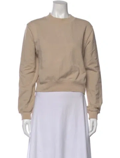 Pre-owned Cotton Citizen Mock Neck Long Sleeve Sweatshirt In Neutrals
