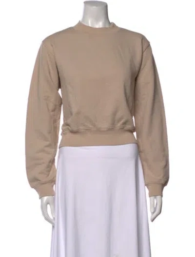 Pre-owned Cotton Citizen Mock Neck Long Sleeve Sweatshirt In Neutrals