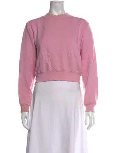 Pre-owned Cotton Citizen Mock Neck Long Sleeve Sweatshirt In Pink