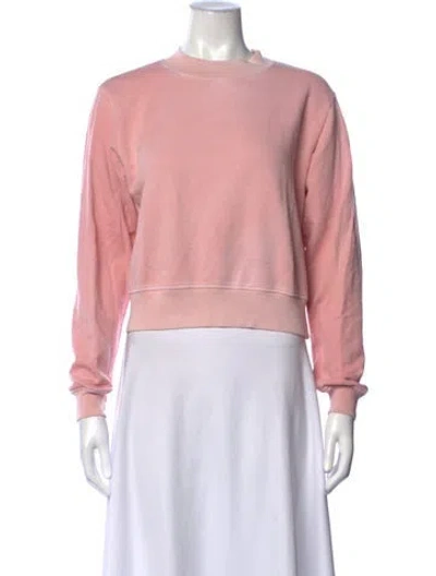 Pre-owned Cotton Citizen Mock Neck Long Sleeve Sweatshirt In Pink