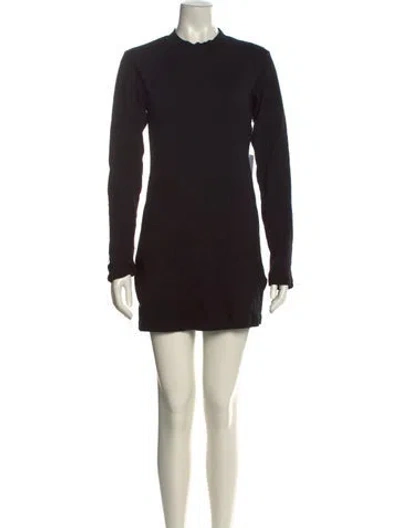 Pre-owned Cotton Citizen Mock Neck Mini Dress In Black