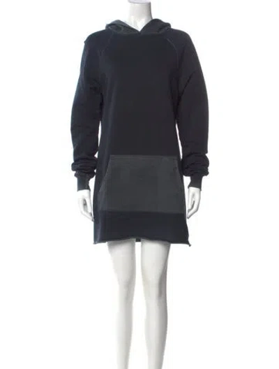 Pre-owned Cotton Citizen Mock Neck Mini Dress In Blue