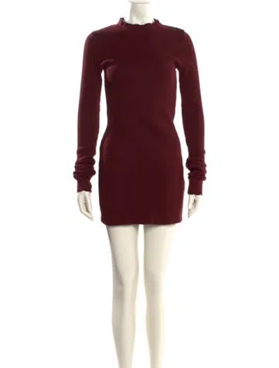 Pre-owned Cotton Citizen Mock Neck Mini Dress In Red