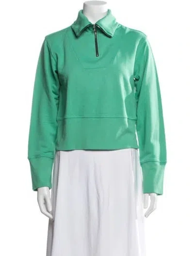 Pre-owned Cotton Citizen Mock Neck Sweater In Green