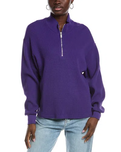 Cotton Citizen Monaco Polo Sweatshirt In Purple