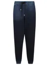 Cotton Citizen Navy Elastic Waistband Cotton Trousers