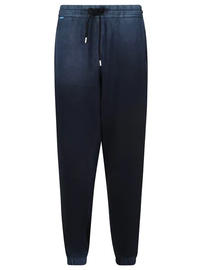 Cotton Citizen Navy Elastic Waistband Cotton Trousers In Blue