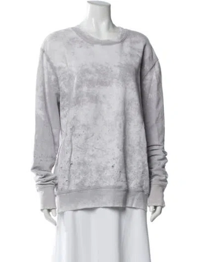 Pre-owned Cotton Citizen Patterned Crew Neck Sweatshirt In Gray