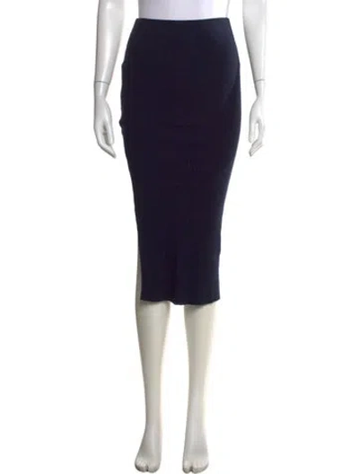 Pre-owned Cotton Citizen Pleated Accents Midi Length Skirt In Blue