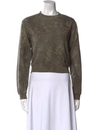 Pre-owned Cotton Citizen Printed Crew Neck Sweater In Green