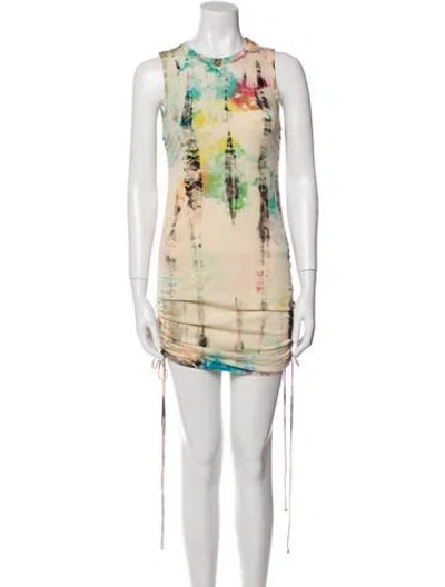 Pre-owned Cotton Citizen Printed Mini Dress In Neutral