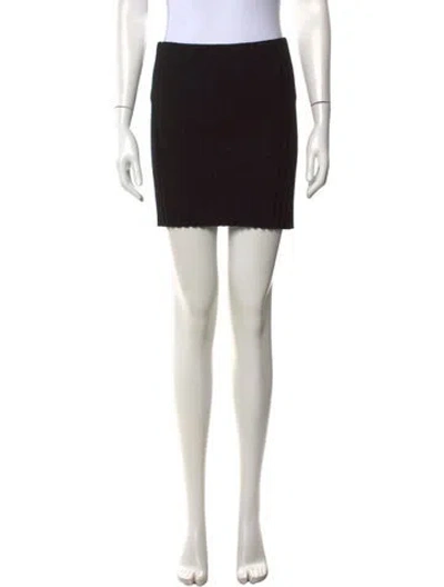 Pre-owned Cotton Citizen Raw-edge Trim Mini Skirt In Black