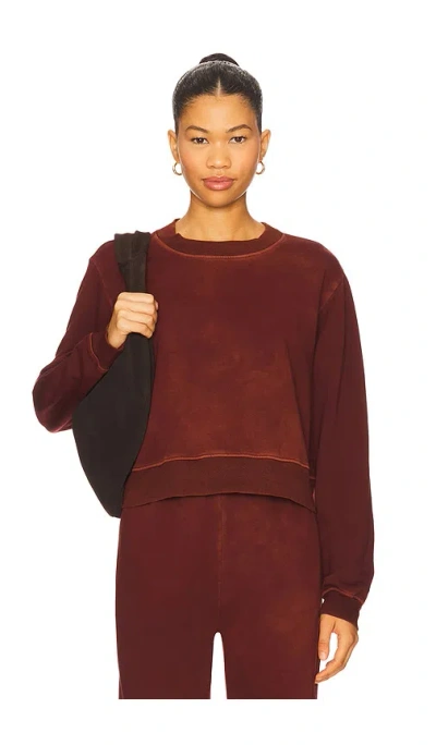 Cotton Citizen Roma Crew Sweatshirt In Burgundy
