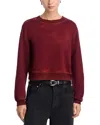 Cotton Citizen Roma Crewneck Sweatshirt In Burgundy