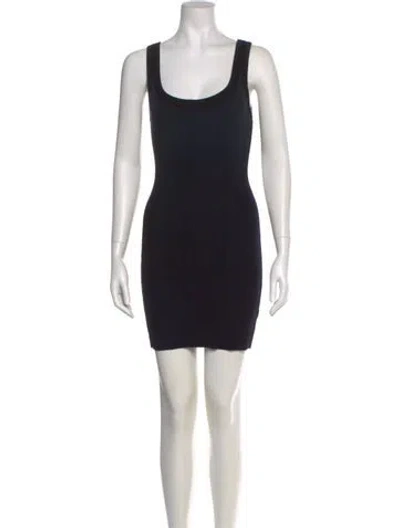Pre-owned Cotton Citizen Scoop Neck Mini Dress In Black
