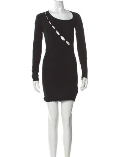 Pre-owned Cotton Citizen Scoop Neck Mini Dress In Black