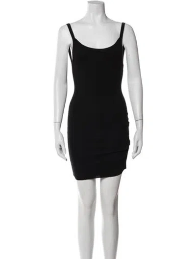 Pre-owned Cotton Citizen Scoop Neck Mini Dress In Black