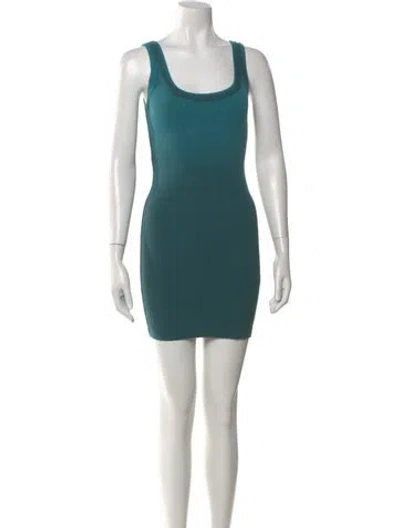 Pre-owned Cotton Citizen Scoop Neck Mini Dress In Blue