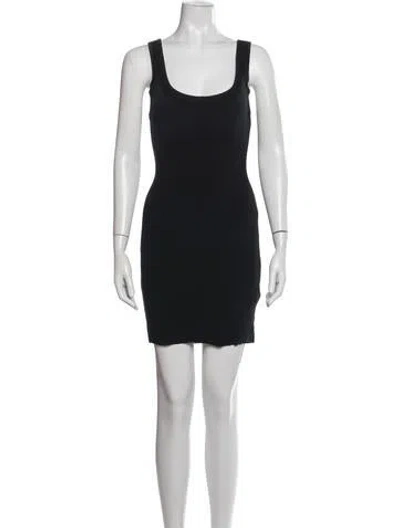 Pre-owned Cotton Citizen Scoop Neck Mini Dress In Blue