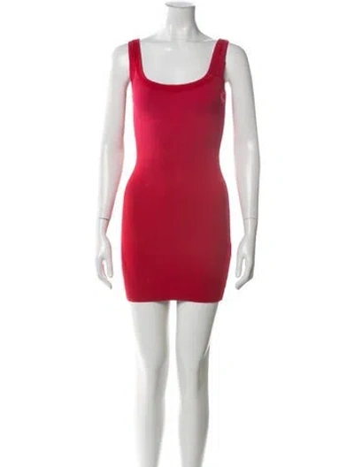 Pre-owned Cotton Citizen Scoop Neck Mini Dress In Red