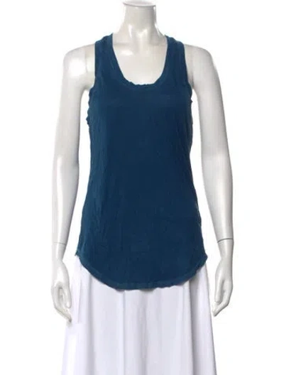 Pre-owned Cotton Citizen Scoop Neck Sleeveless Top In Blue