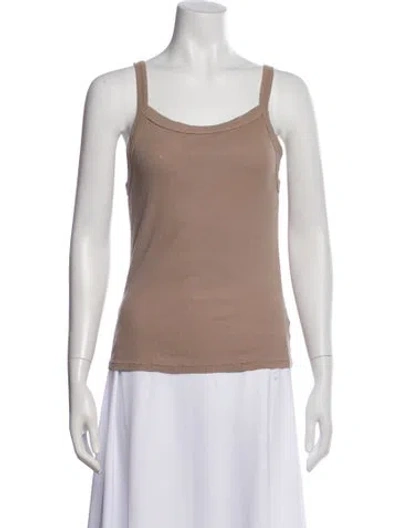Pre-owned Cotton Citizen Scoop Neck Sleeveless Top In Neutral