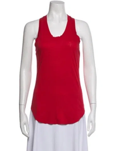 Pre-owned Cotton Citizen Scoop Neck Sleeveless Top In Red