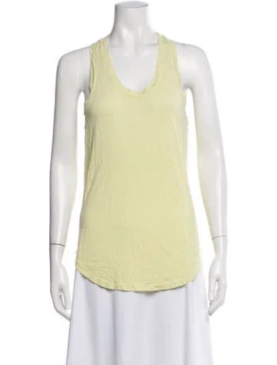 Pre-owned Cotton Citizen Scoop Neck Sleeveless Top In Yellow
